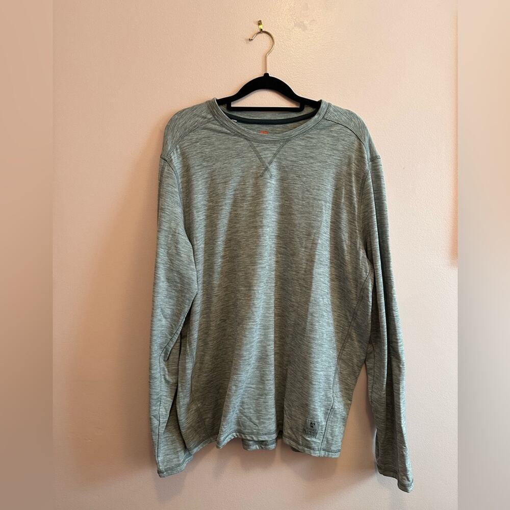 Rugged Elements Men's Long Sleeve Heather Gray Athletic Shirt Large